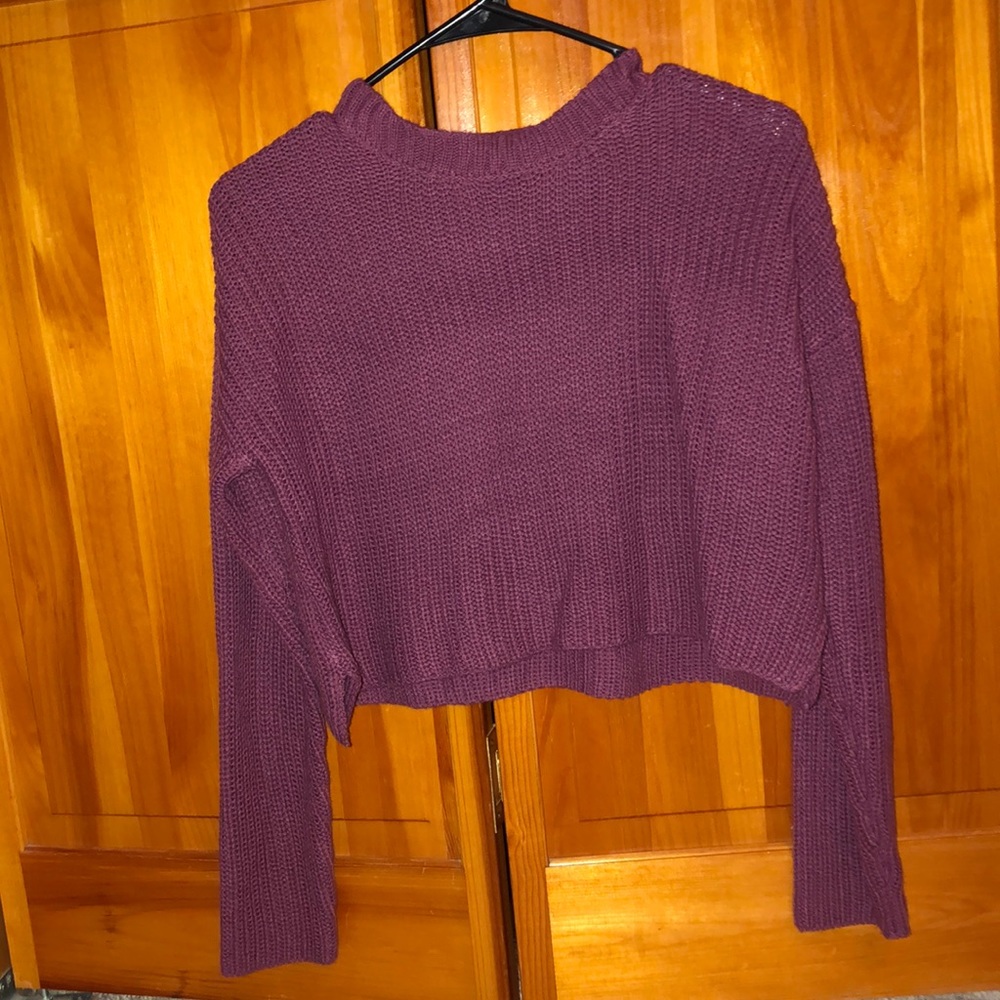 Mauve crop sweater